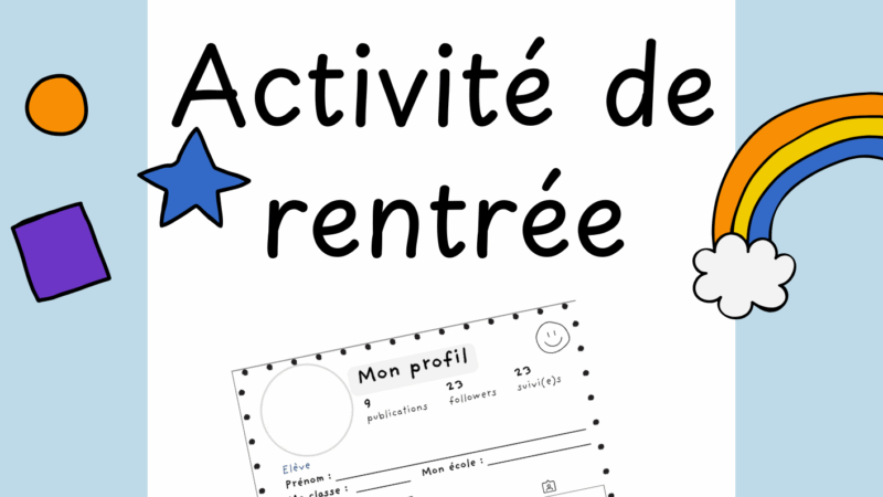 Activité de rentrée